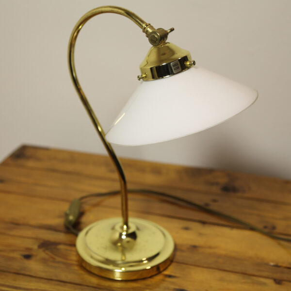 Klassisk bordlampe i messing og opalglas - Image 6