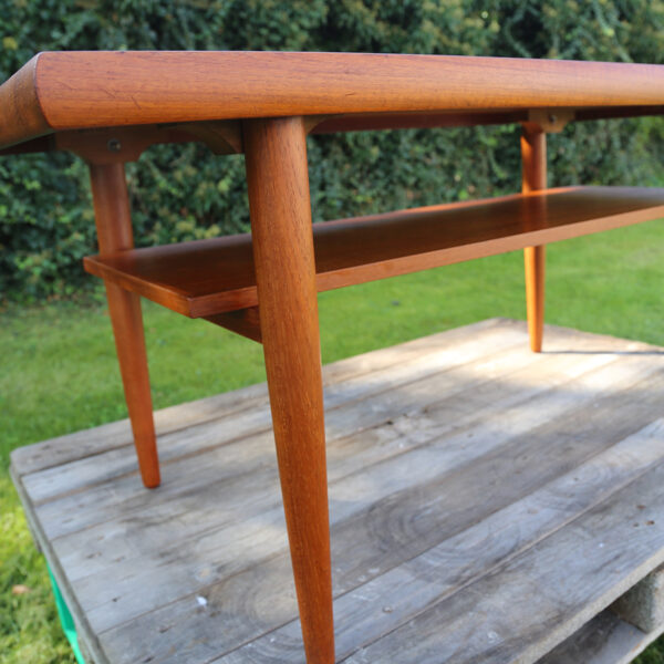 Teak sofabord med underhylde - Image 3