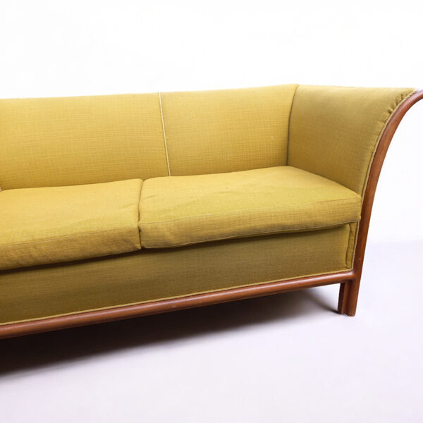 Frits Henningsen. Tre-pers. sofa karrygul fra 1940erne - Image 2