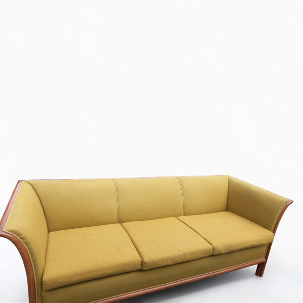 Frits Henningsen. Tre-pers. sofa karrygul fra 1940erne - Image 3