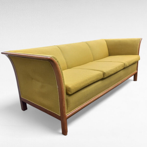 Frits Henningsen. Tre-pers. sofa karrygul fra 1940erne - Image 4