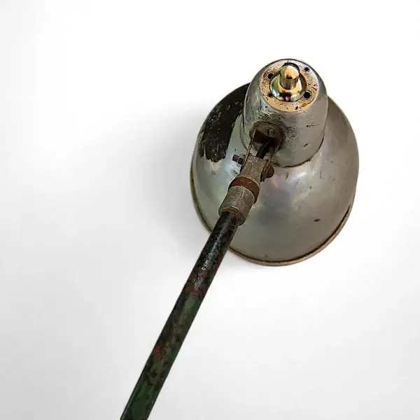 Gammel værkstedslampe/arkitektlampe med masser af patina - Image 6