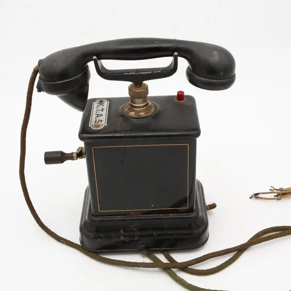 Gammel bordtelefon med drejehåndtag fra KTAS - Image 7