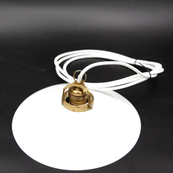 Original gammel opalglas skomagerlampe med mundblæst glas - Image 4