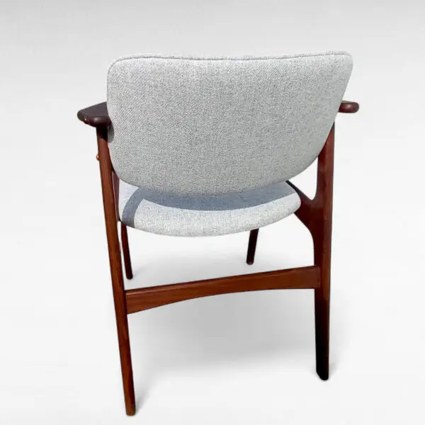 Arne Vodder – Armstol model Lene i mørkbejdset teak – Nypolstret - Image 10