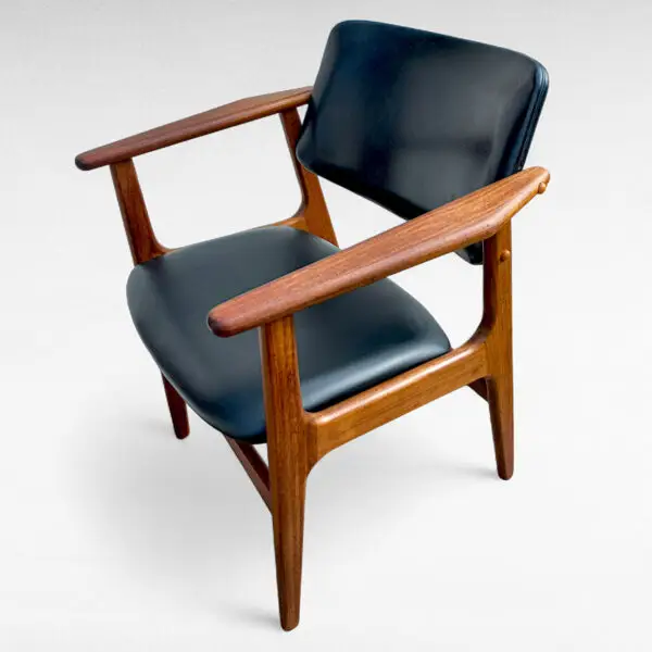 Arne Vodder – Armstol model Lene i teak med sort skai - Image 4