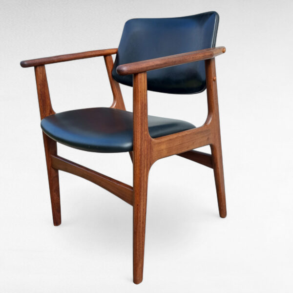 Arne Vodder – Armstol model Lene i teak med sort skai - Image 7