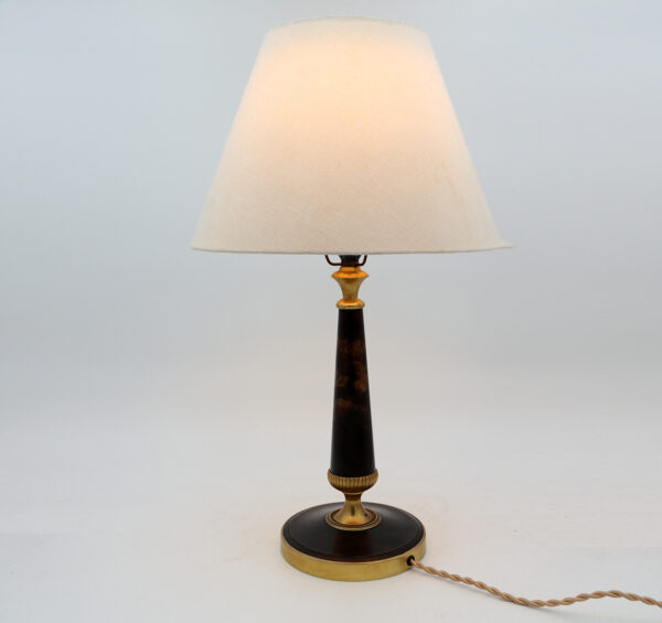 Meget elegant empirestil messing bordlampe fra 1930erne