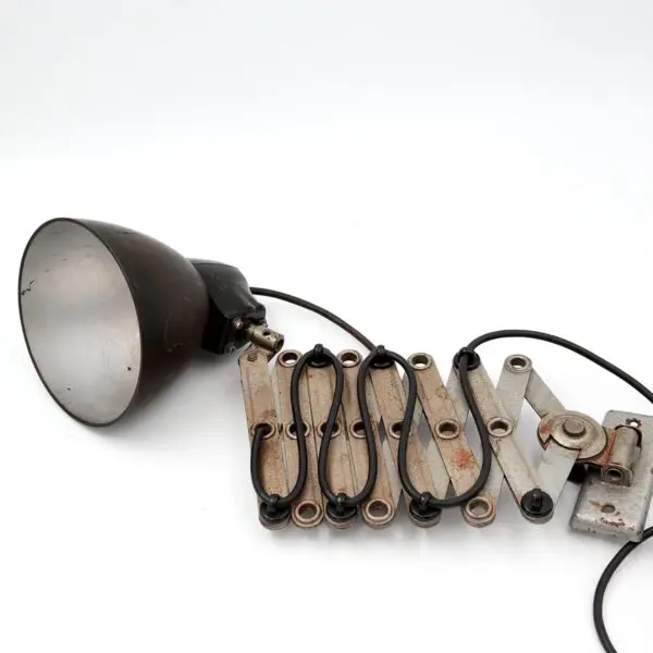 Gammel Østtysk Bauhaus stil LBL sakse væglampe-værkstedslampe - Image 2