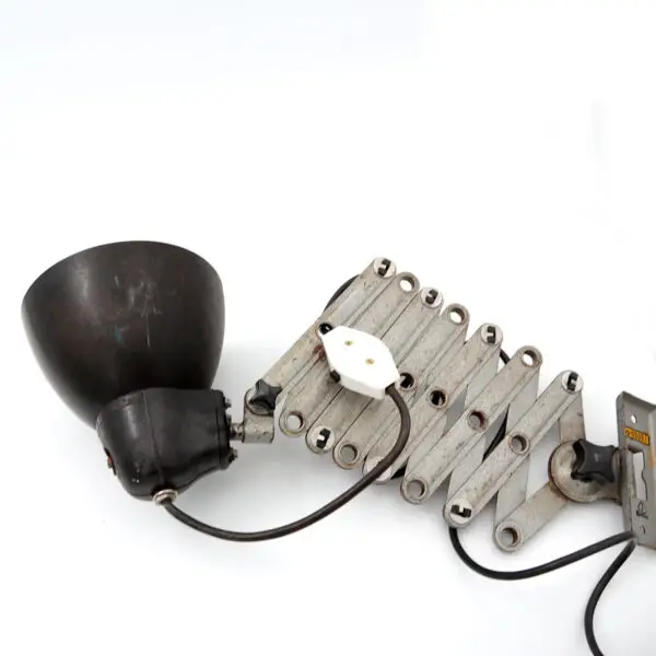 Gammel Østtysk Bauhaus stil LBL sakse væglampe-værkstedslampe - Image 5