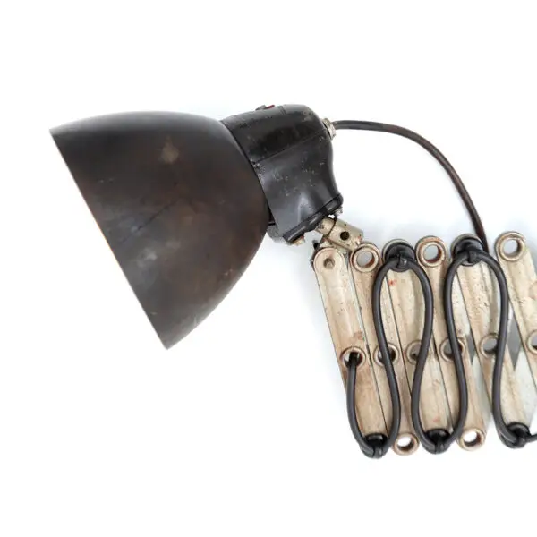 Gammel Østtysk Bauhaus stil LBL sakse væglampe-værkstedslampe - Image 6