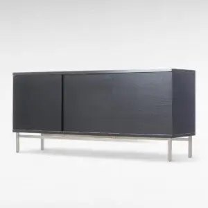Velholdt sort/hvid Skovby SM733WH Wenge skænk