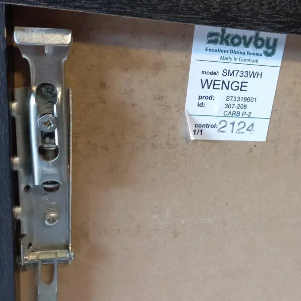 Velholdt sort/hvid Skovby SM733WH Wenge skænk - Billede 5