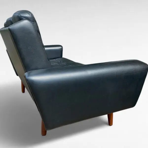 Elegant 3-personers lædersofa fra 1960'erne – dansk møbelhåndværk - Billede 4
