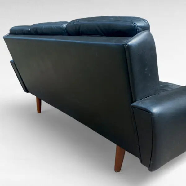 Elegant 3-personers lædersofa fra 1960'erne – dansk møbelhåndværk - Billede 6