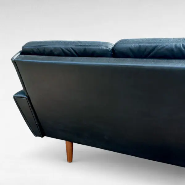 Elegant 3-personers lædersofa fra 1960'erne – dansk møbelhåndværk - Billede 7