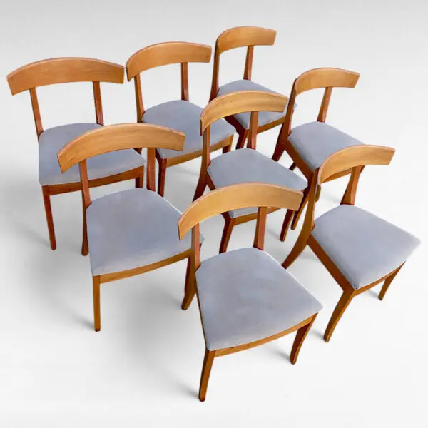 8 spisebordsstole i bøg fra 1960’erne – klassisk skandinavisk design - Billede 8