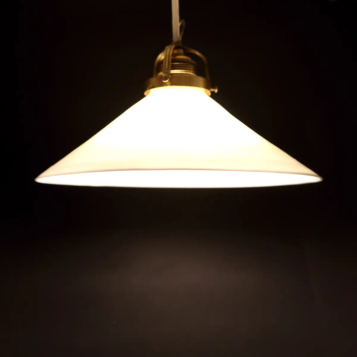 Klassisk opalglas skomagerlampe – 1930/40’erne - Billede 2