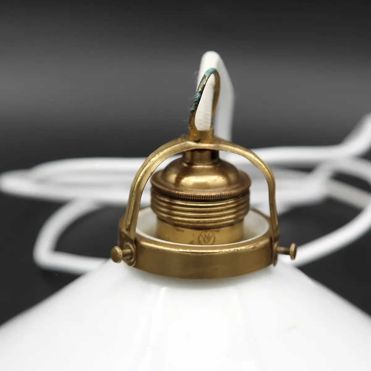 Klassisk opalglas skomagerlampe – 1930/40’erne - Billede 5