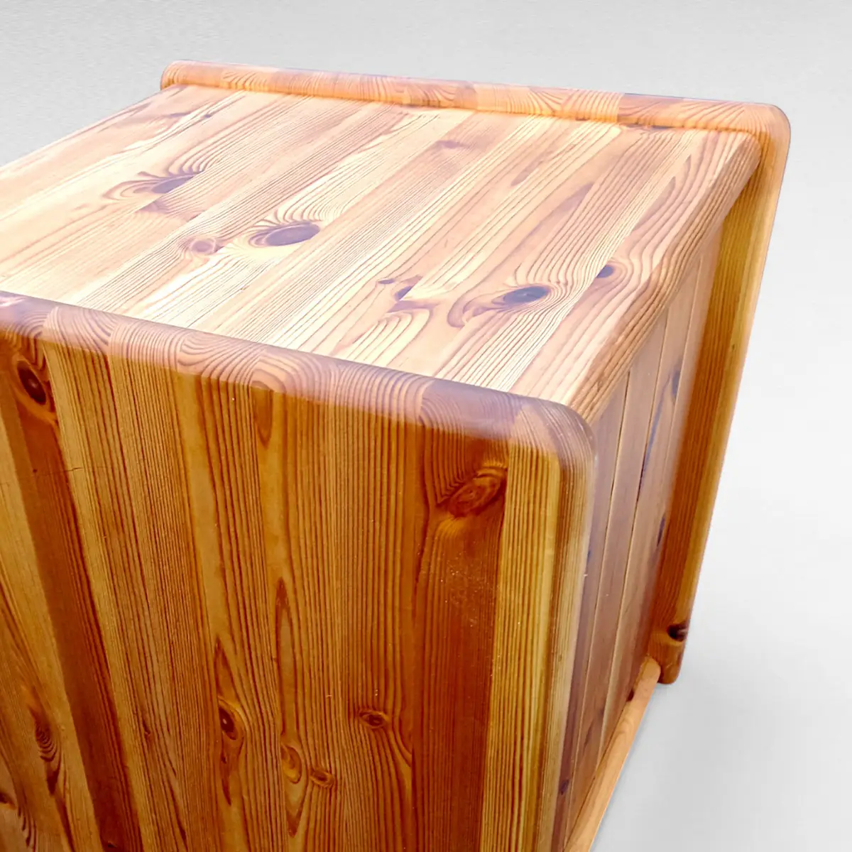 Skuffemøbel i massivt fyrretræ på hjul fra 1970/80’erne - Billede 5