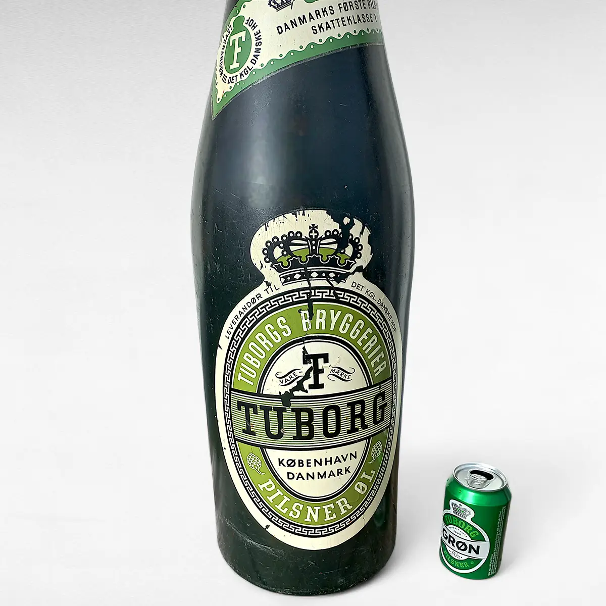 Tuborg Grøn – stor reklameflaske (butiksdisplay), plast, ca. 80 cm - Billede 2