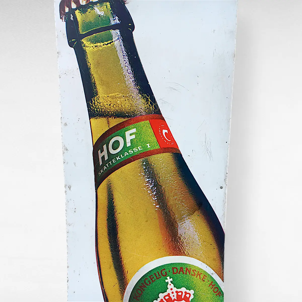 Vintage Carlsberg Hof metalskilt – “helst en HOF” - Billede 4