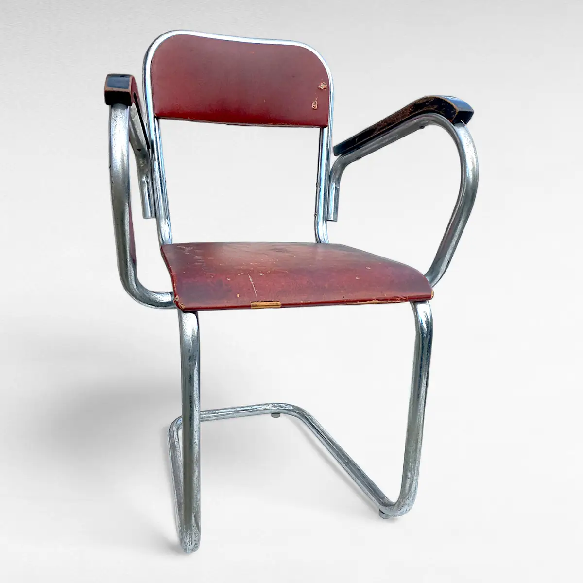 Funkisstol i forkromet stål – Dansk design, ca. 1930/40’erne