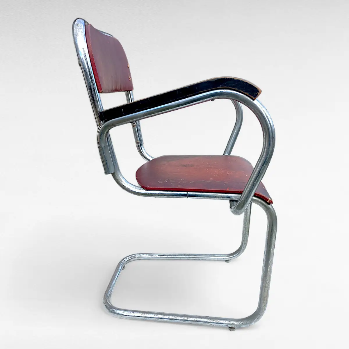 Funkisstol i forkromet stål – Dansk design, ca. 1930/40’erne - Billede 2