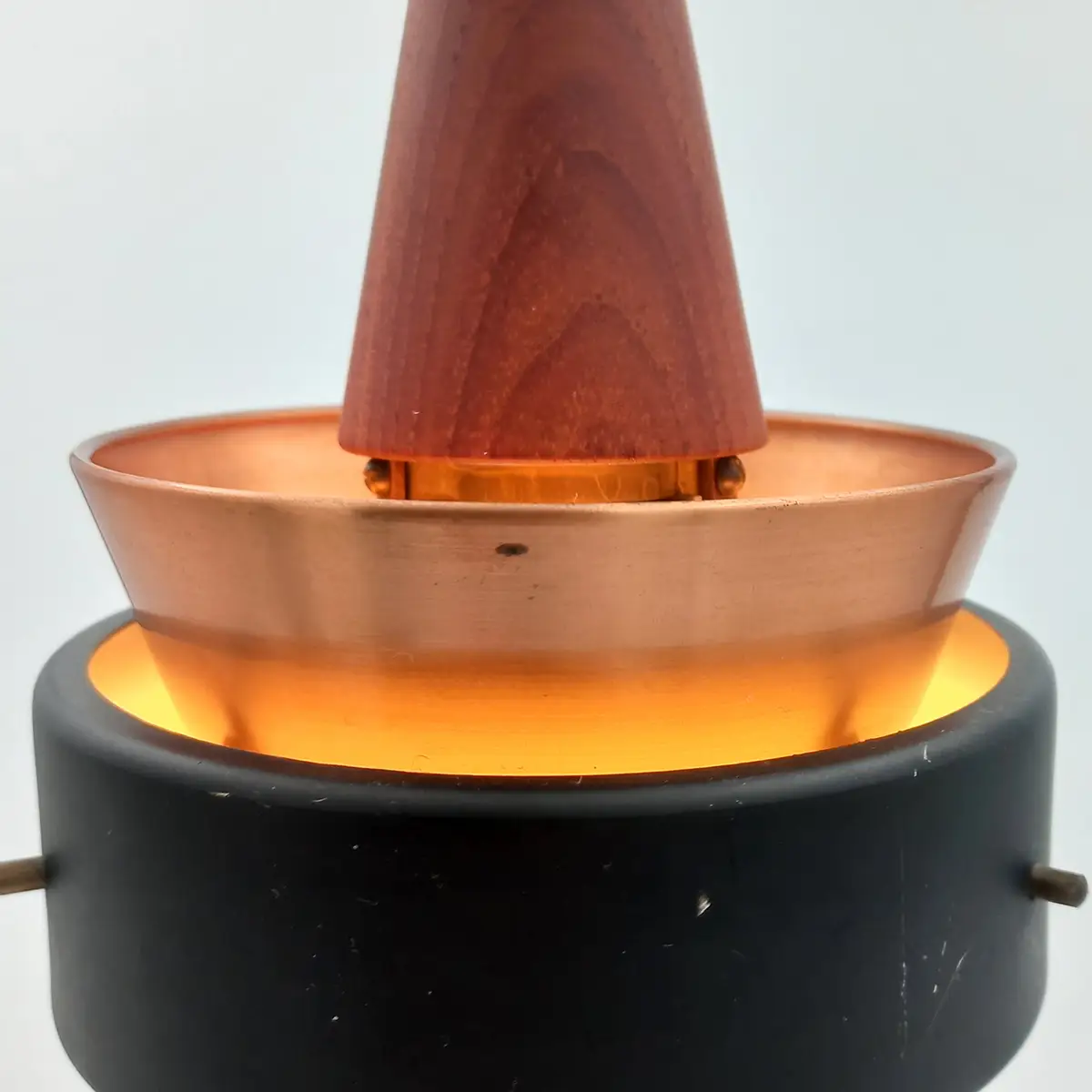 Jo Hammerborg pendel i kobber og teak – Fog & Mørup, 1970’erne - Billede 3