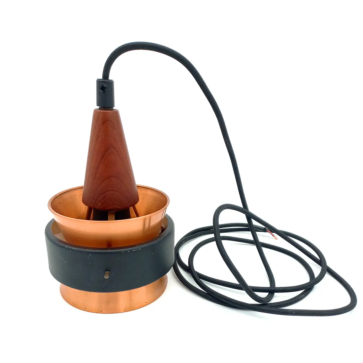 Jo Hammerborg pendel i kobber og teak – Fog & Mørup, 1970’erne - Billede 5