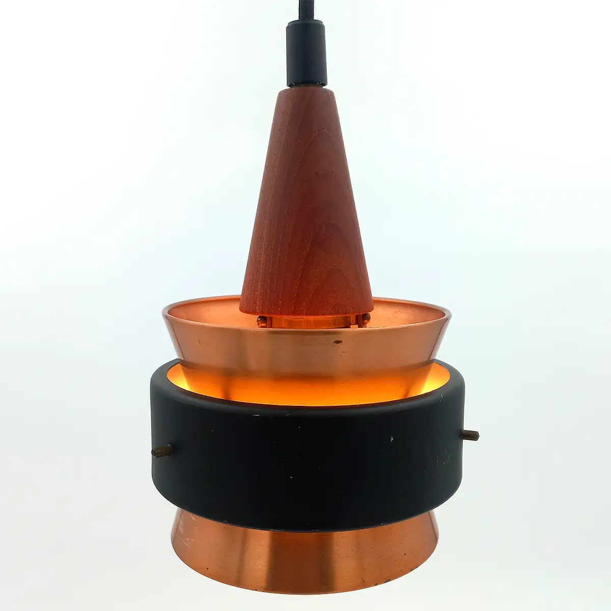 Jo Hammerborg pendel i kobber og teak – Fog & Mørup, 1970’erne - Billede 7