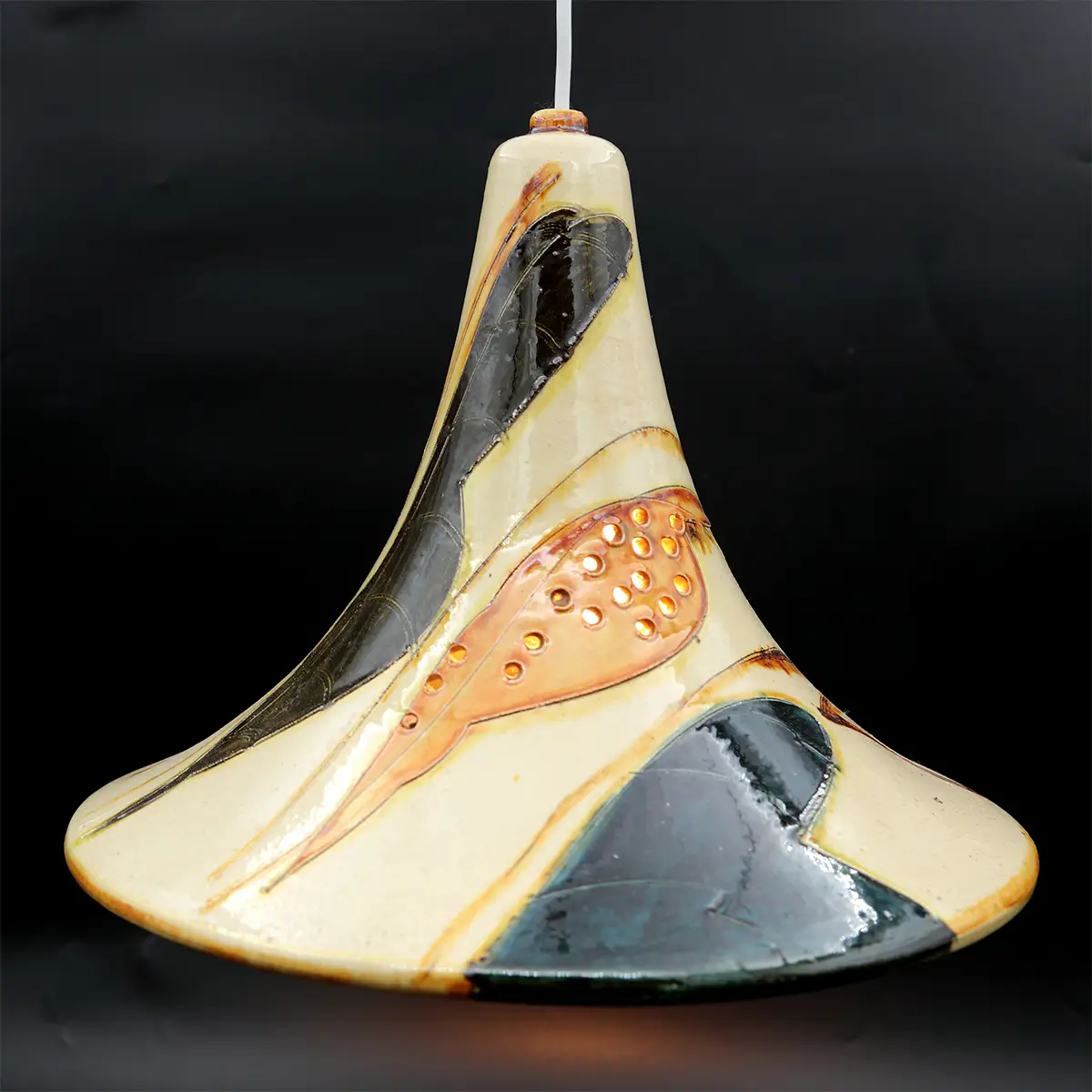 Marianne May keramik pendel – Dansk kunsthåndværk fra 1970’erne - Billede 9