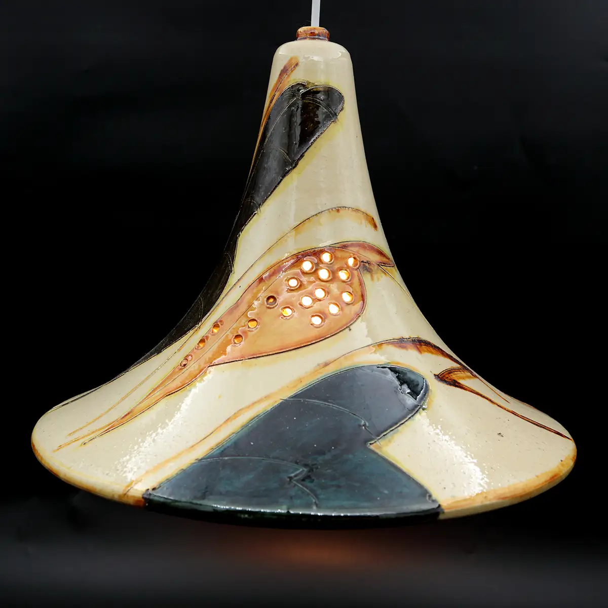 Marianne May keramik pendel – Dansk kunsthåndværk fra 1970’erne - Billede 8