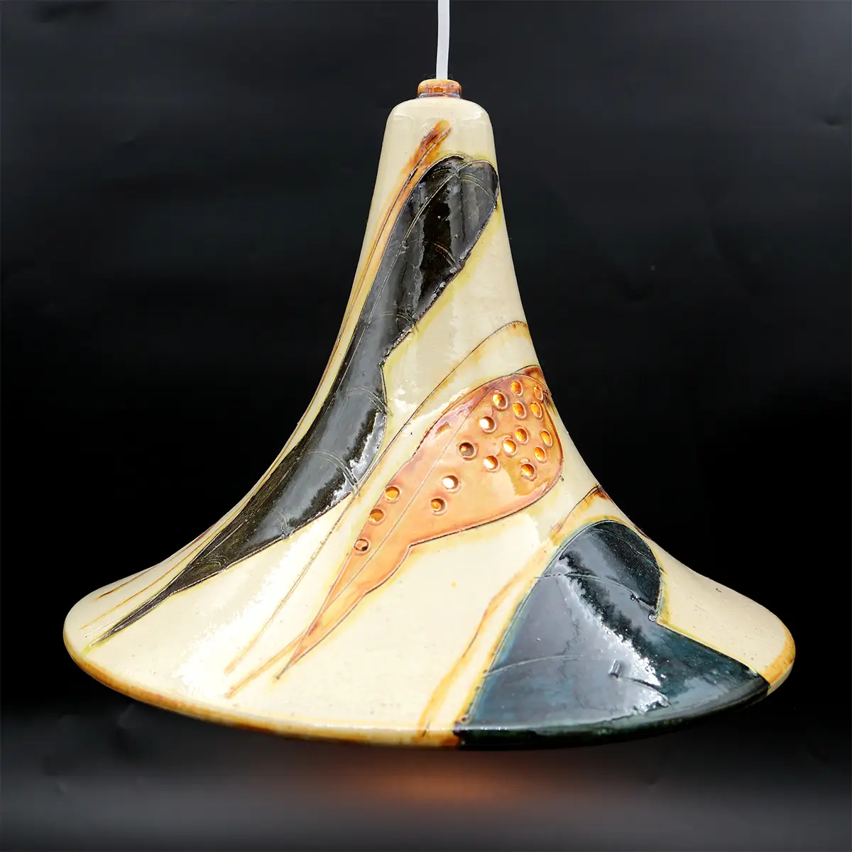 Marianne May keramik pendel – Dansk kunsthåndværk fra 1970’erne - Billede 7