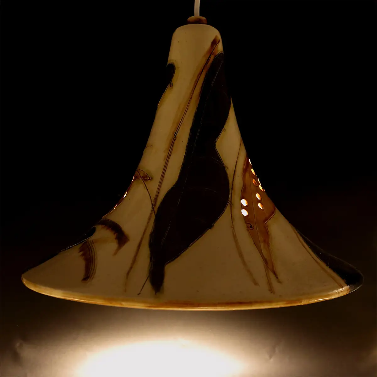 Marianne May keramik pendel – Dansk kunsthåndværk fra 1970’erne - Billede 3