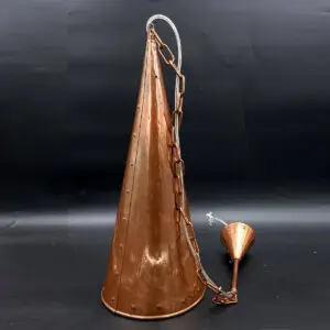 TH. Valentiner kobber pendel – dansk mid-century cone pendant fra 1960’erne, restaureret og klar til brug.