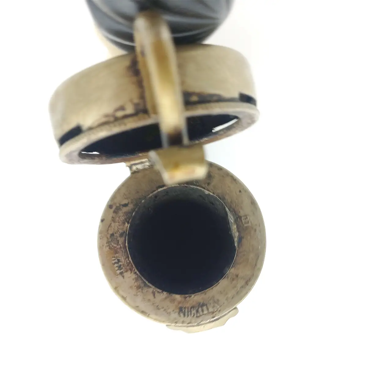 Antik Alpepibe med mærskumshoved og udskårne horn- og bendetaljer – ca. 1880–1915 - Billede 10