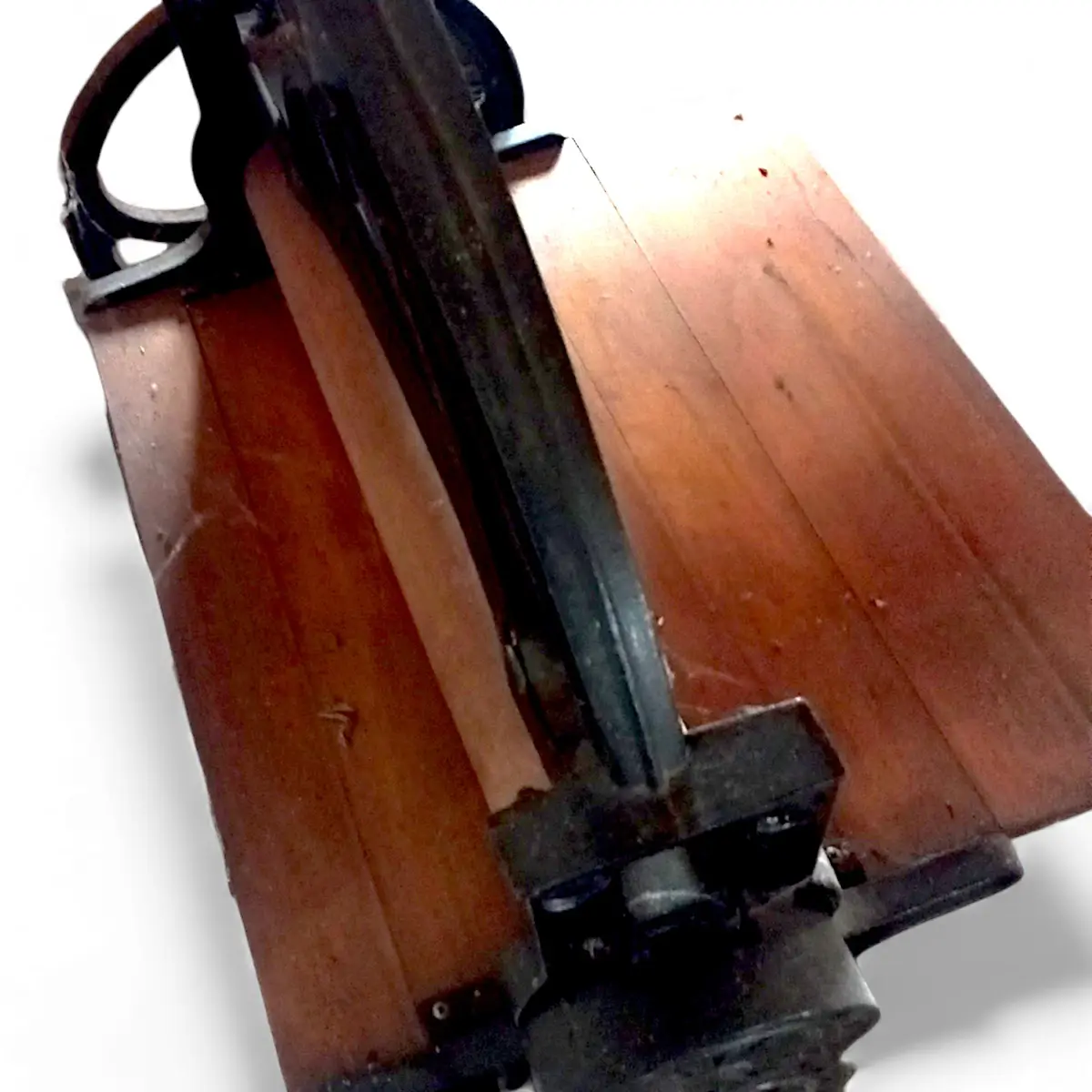 Antik tøjrulle i støbejern og træ – funktionsdygtig og dekorativ - Billede 5