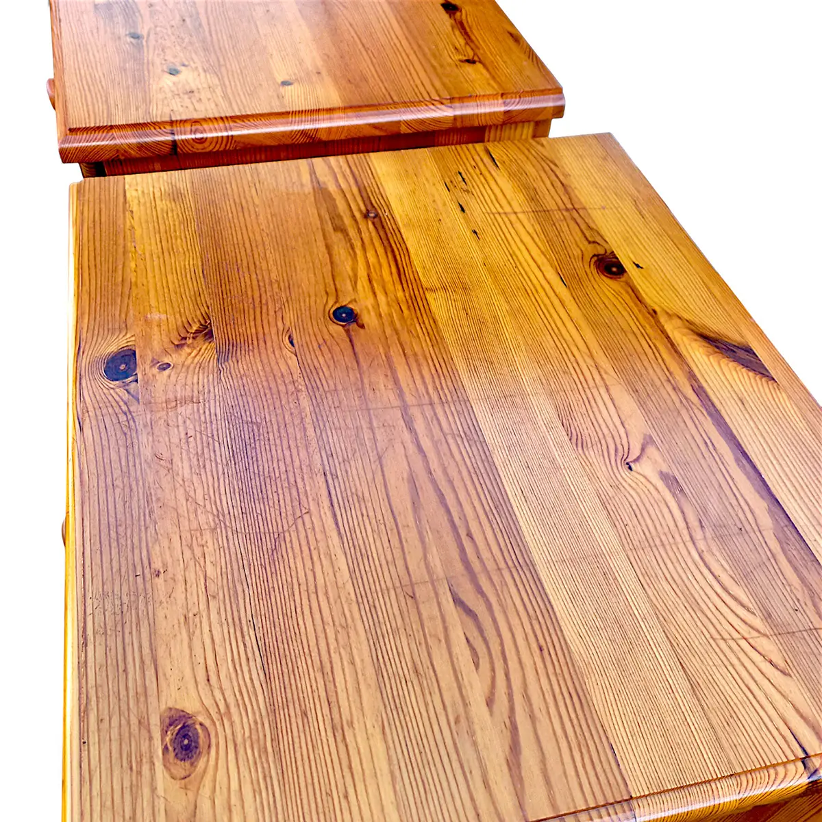 Sengeborde i massivt fyrretræ – sæt af 2 – dansk, 1900-tallets anden halvdel - Billede 8