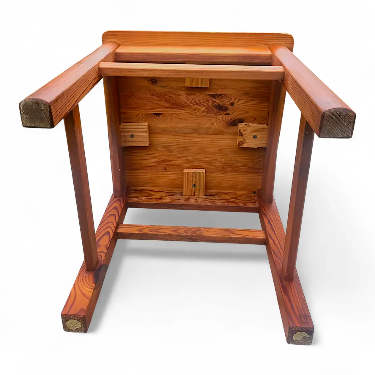 Sæt med 4 vintage fyrretræsstole – dansk 1970’er hytte-stil - Billede 5