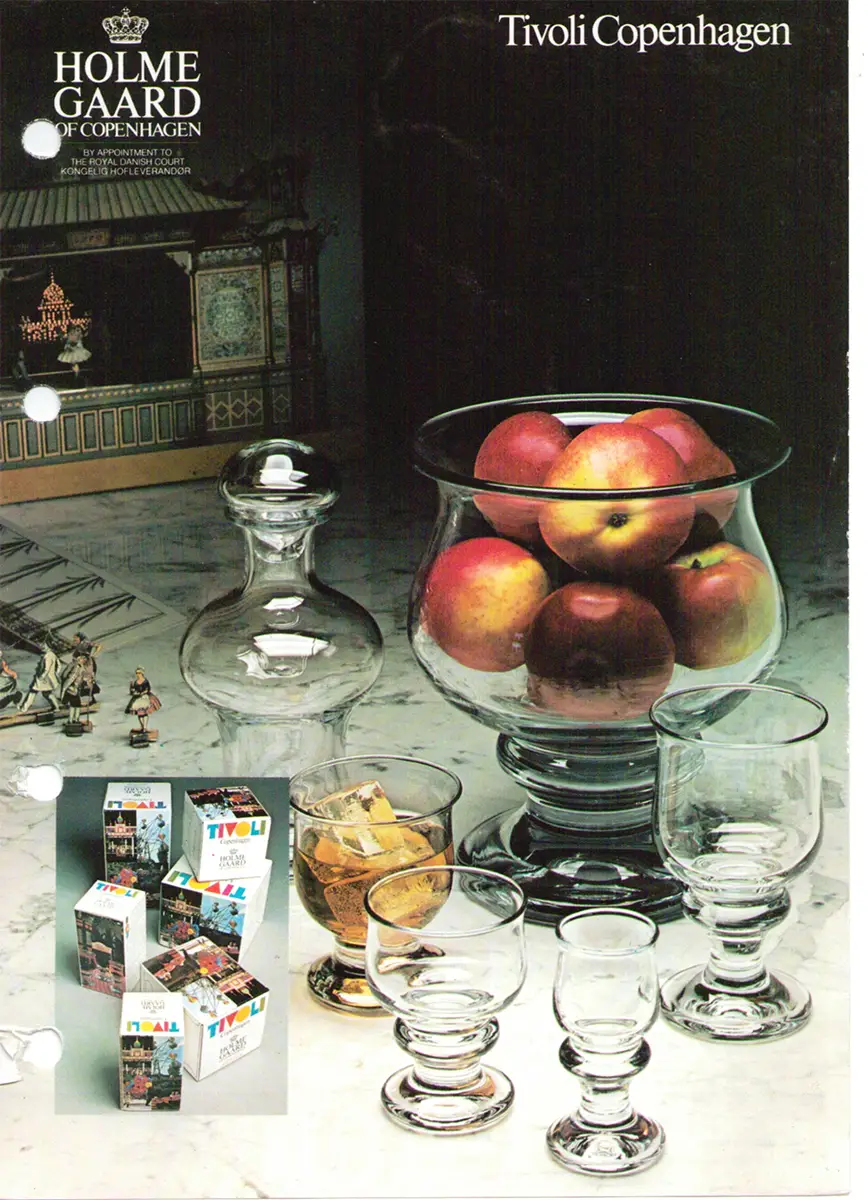 Per Lütken Tivoli Copenhagen hvidvinsglas – Holmegaard design 1968–1990 - Billede 6