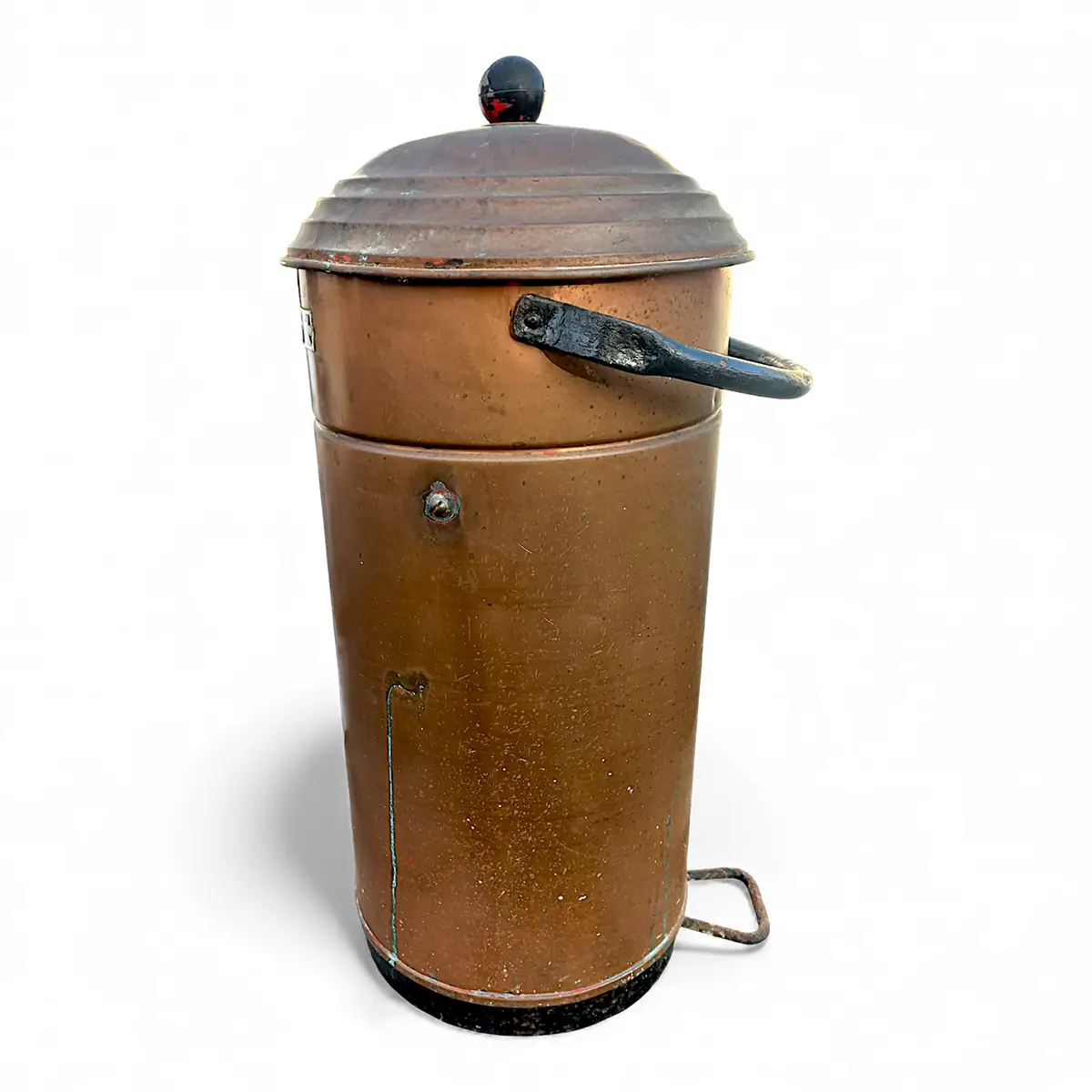 Kobber brandslukker-spand – Kaj Gudmundsen & Sønner, København – Proveniens: Søværnet, Holmen - Billede 3