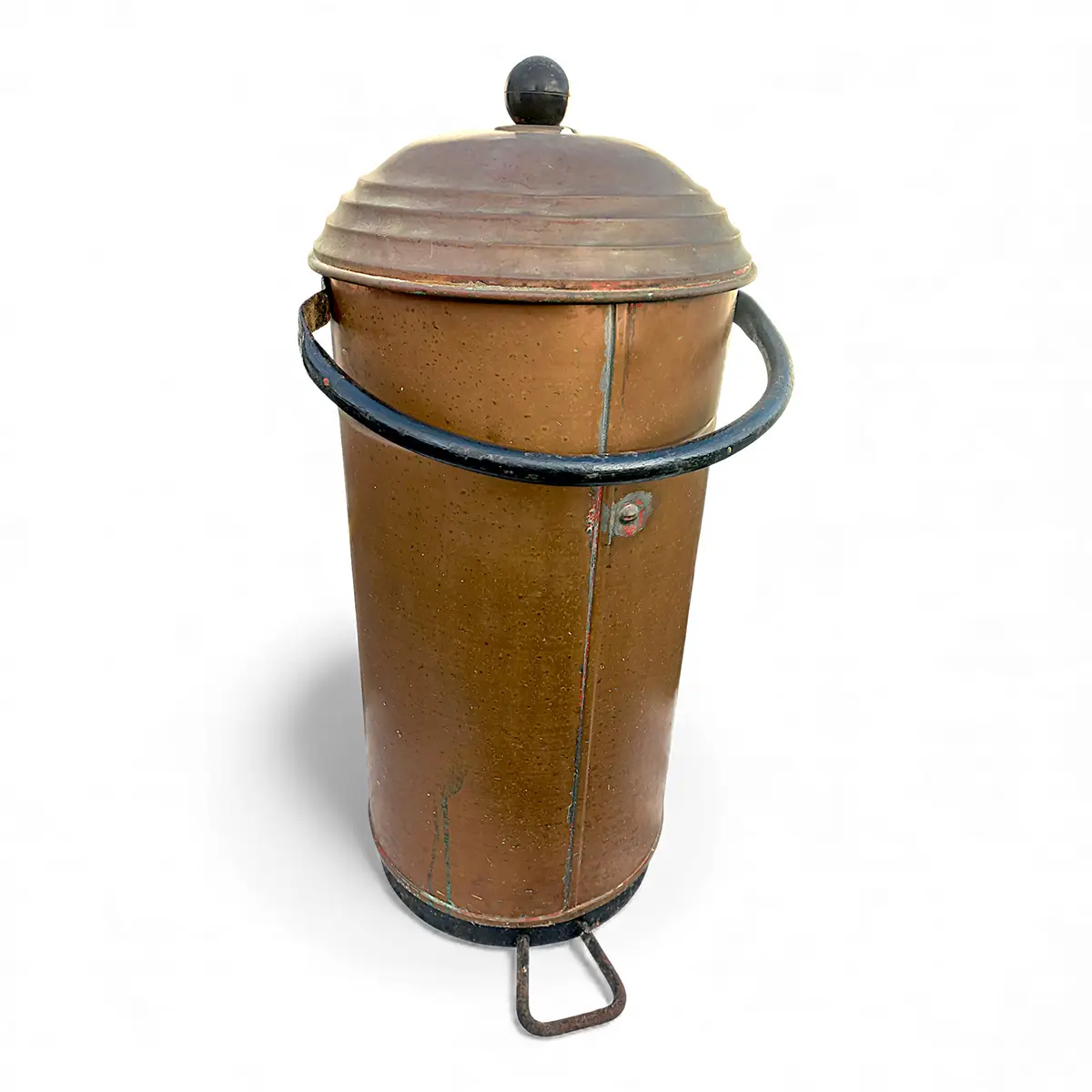 Kobber brandslukker-spand – Kaj Gudmundsen & Sønner, København – Proveniens: Søværnet, Holmen - Billede 4