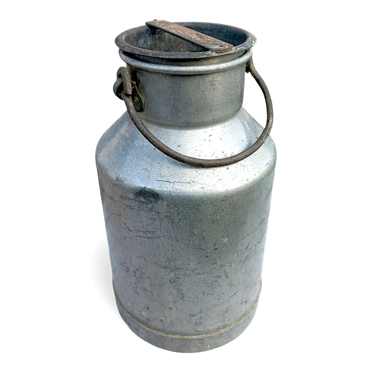 Gammel 5 liters mælkejunge i aluminium – brugt på danske gårde i midten af sidste århundrede - Billede 3