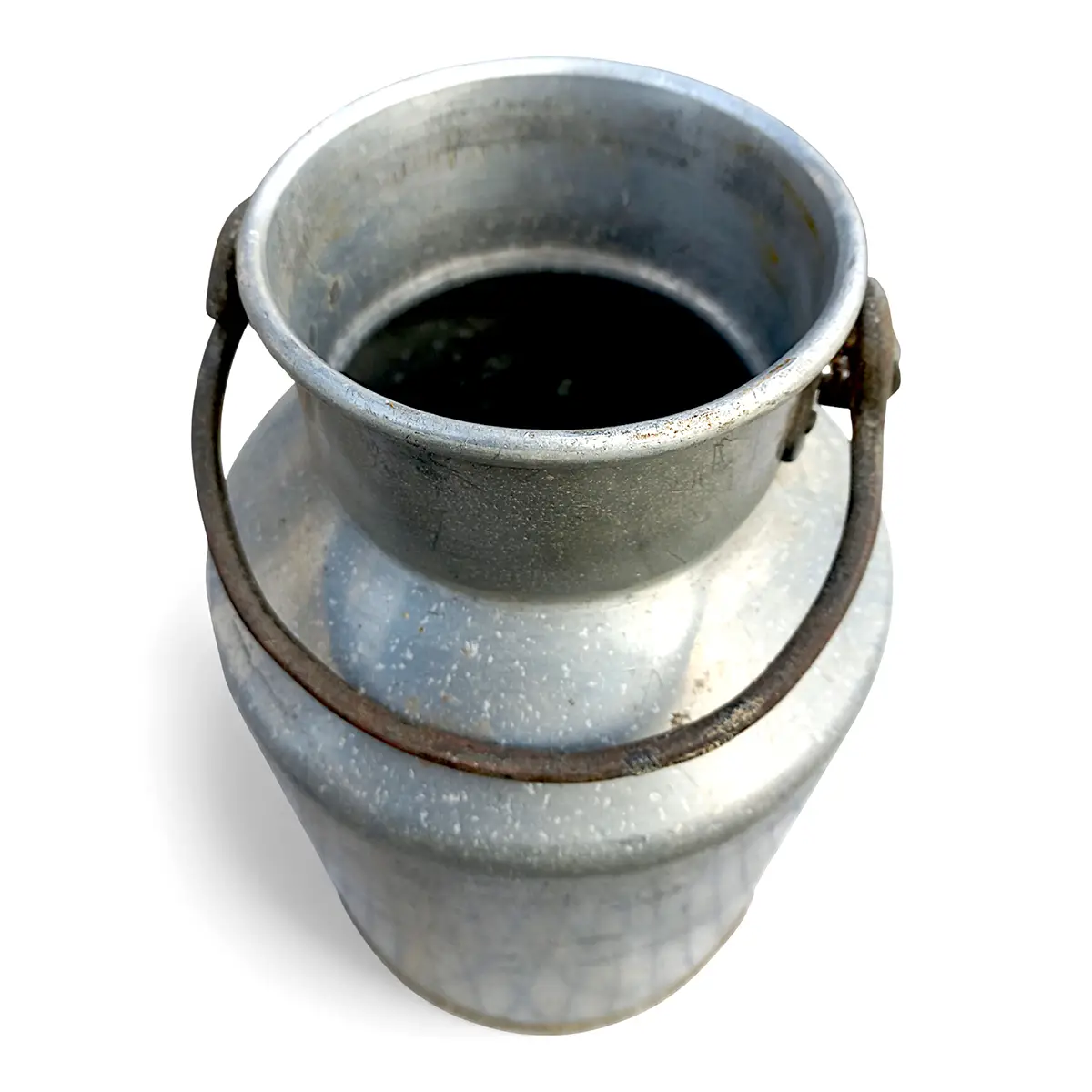 Gammel 5 liters mælkejunge i aluminium – brugt på danske gårde i midten af sidste århundrede - Billede 9