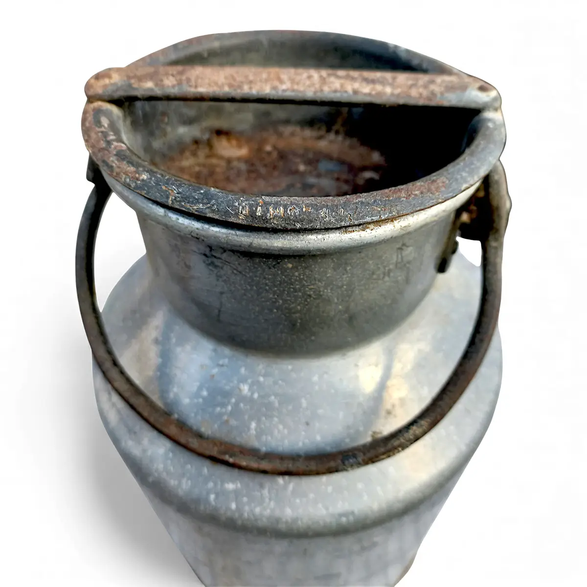 Gammel 5 liters mælkejunge i aluminium – brugt på danske gårde i midten af sidste århundrede - Billede 10