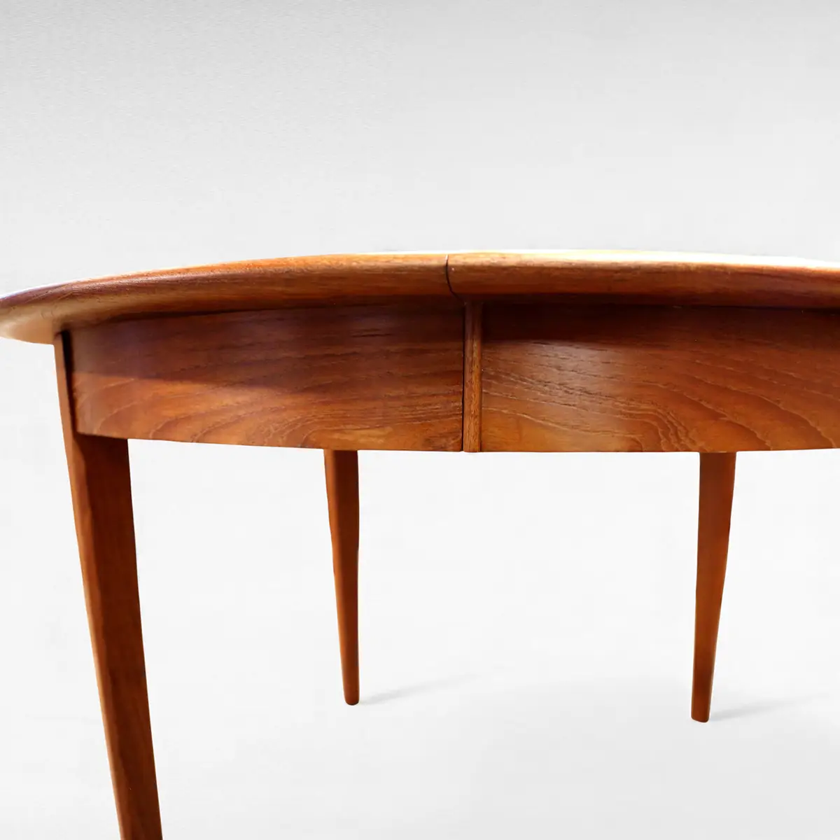 Rundt udtræksbord i teak, dansk mid-century design - Billede 4