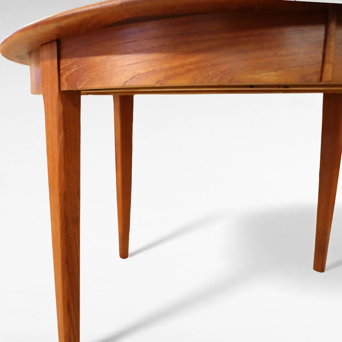 Rundt udtræksbord i teak, dansk mid-century design - Billede 5
