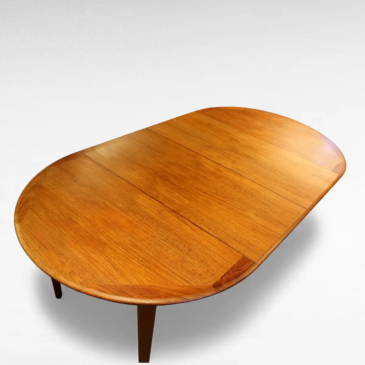 Rundt udtræksbord i teak, dansk mid-century design - Billede 7