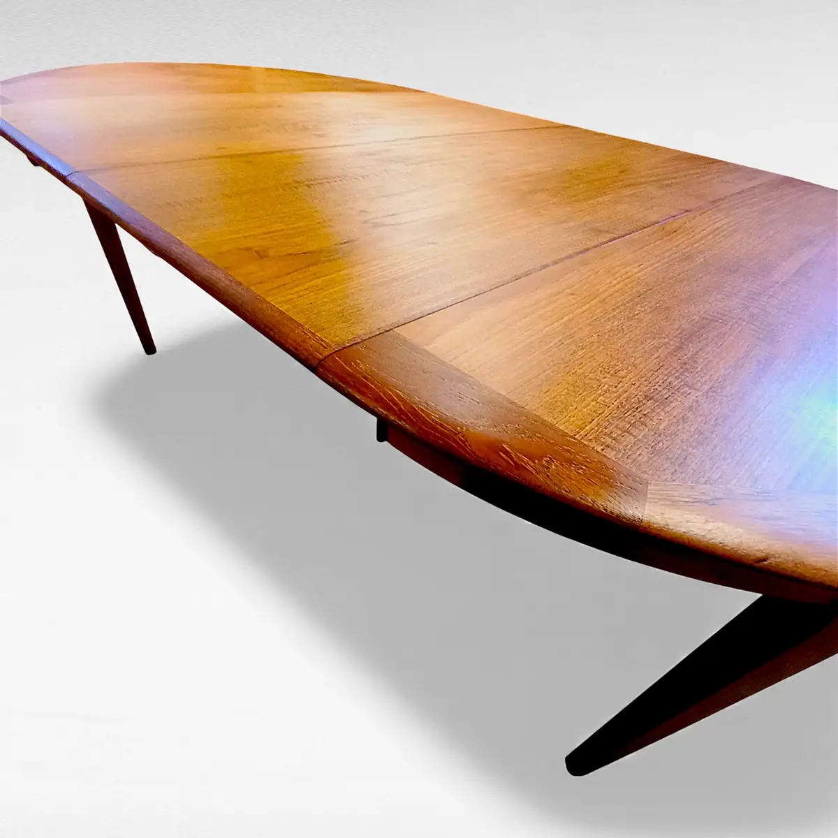 Rundt udtræksbord i teak, dansk mid-century design - Billede 9